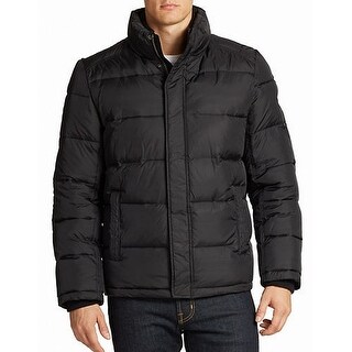 Download Shop Calvin Klein Mens Jacket Deep Black Size XL Front-Zip ...