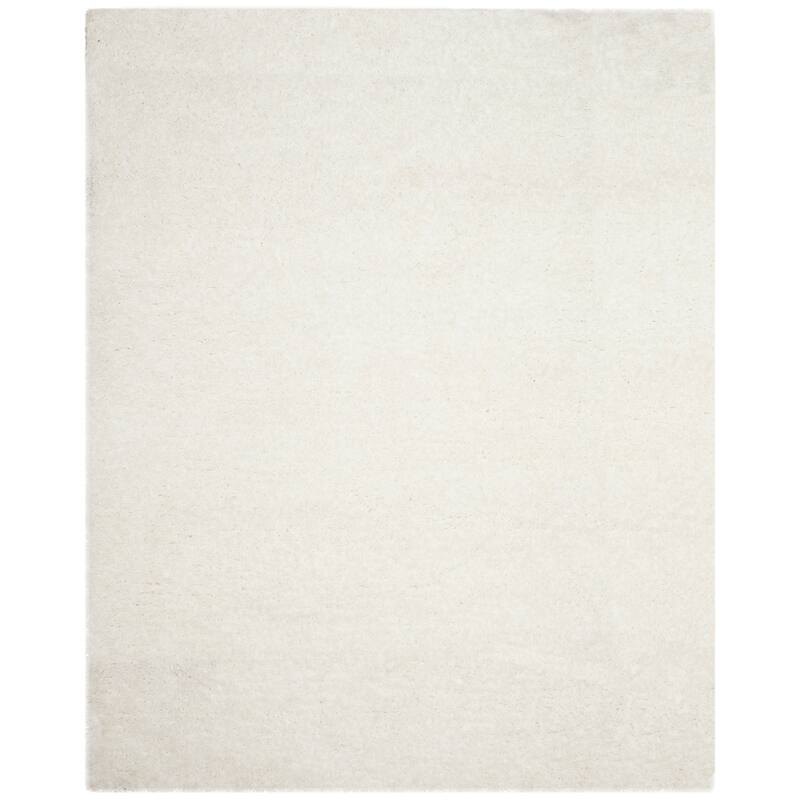 SAFAVIEH Handmade Latifah Shag Rositha Solid Polyester Rug