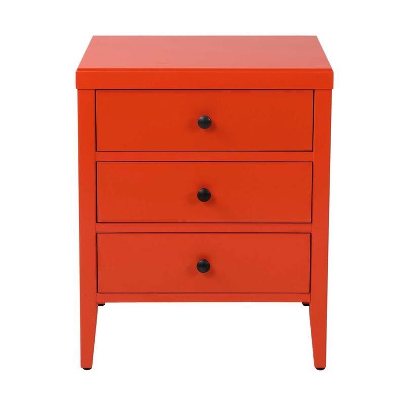 Painted Wood Storage Nightstand With Drawers by East at Main