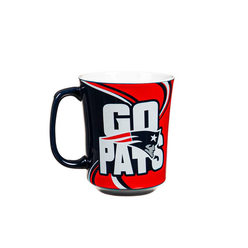 New England Patriots, 14 oz Ceramic Coffee Mug w/ Gift Box