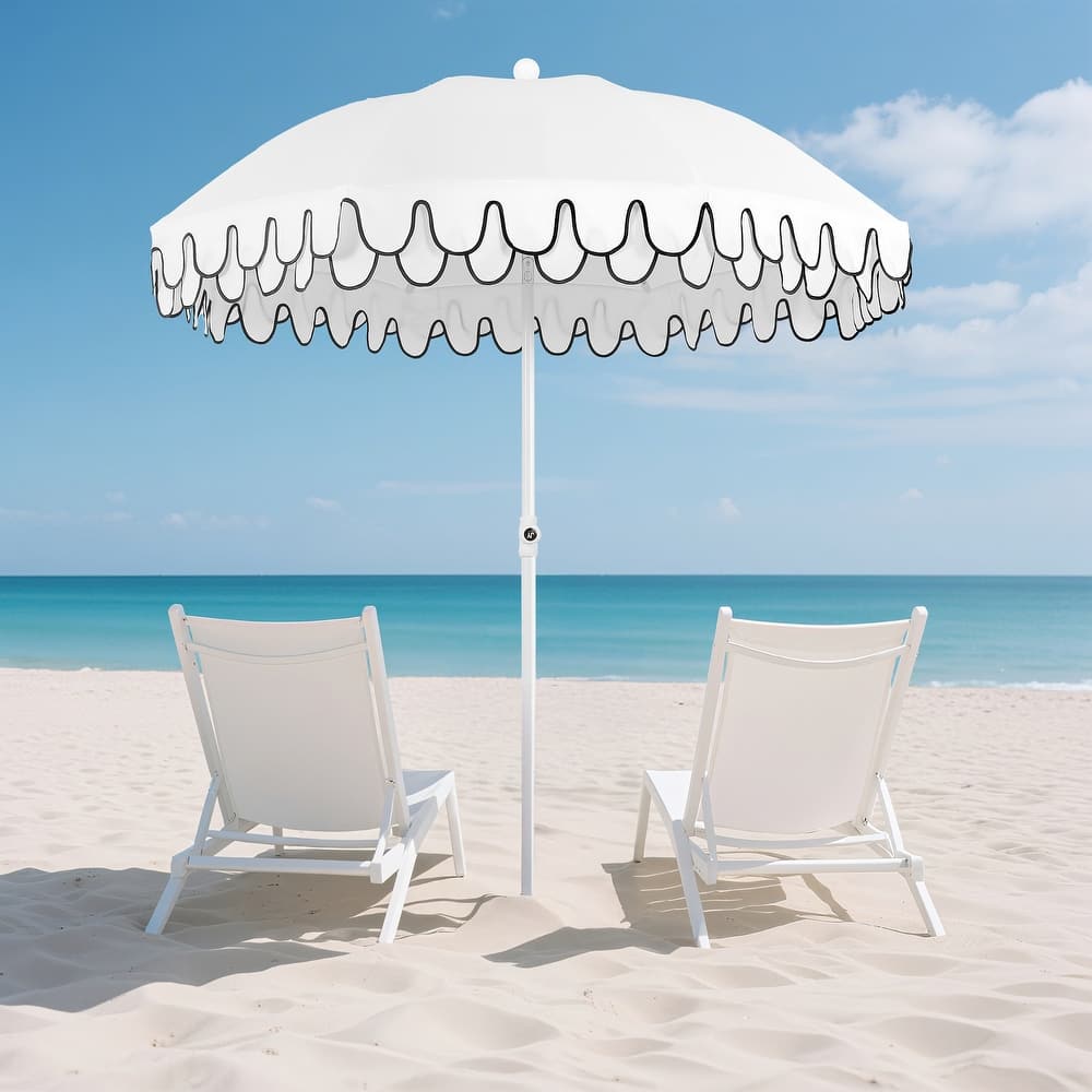 Horizon 6.5ft. Beach Umbrella with Tilt, Wind Vent, UV Protection, and Carry Bag