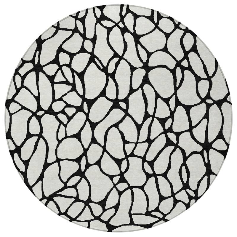 HomeRoots Geometric Transitional Rectangle Outdoor Rug