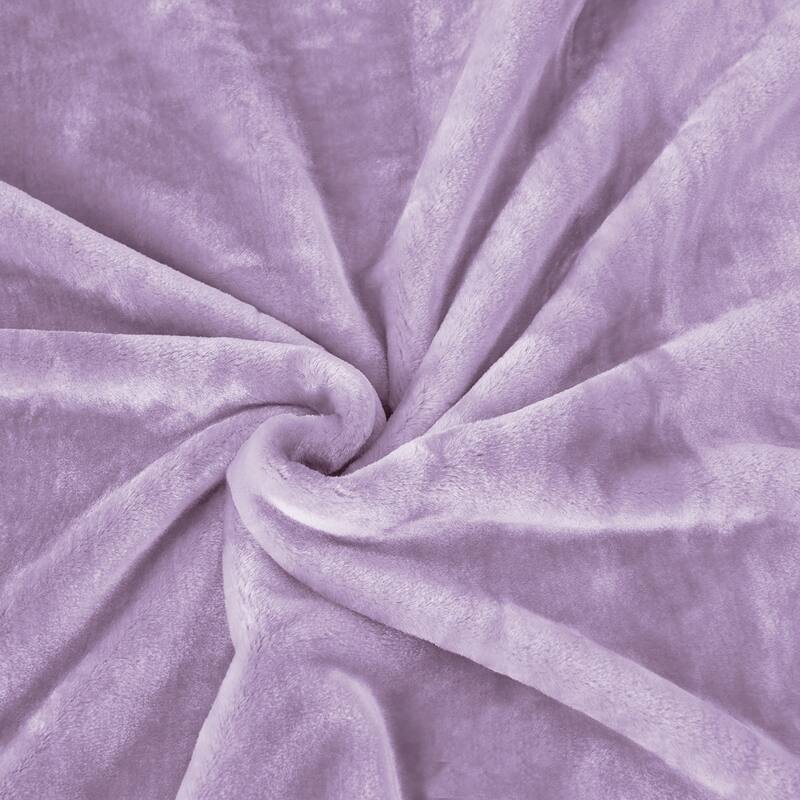 Thicken Reversible Solid Mink Fleece Blanket Fuzzy Cozy Bed Blanket for Couch Camping