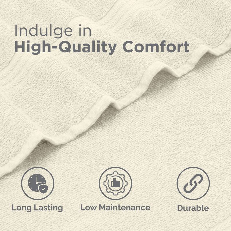 Superior Miami 100% Cotton 6-Piece Towel Set - Lightweight & Quick Drying