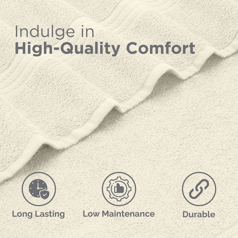 Superior Miami 100% Cotton 6-Piece Towel Set - Lightweight & Quick Drying