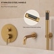 preview thumbnail 9 of 40, Wall Mounted Tub Faucet with Hand Shower Tub Filler Faucet Set