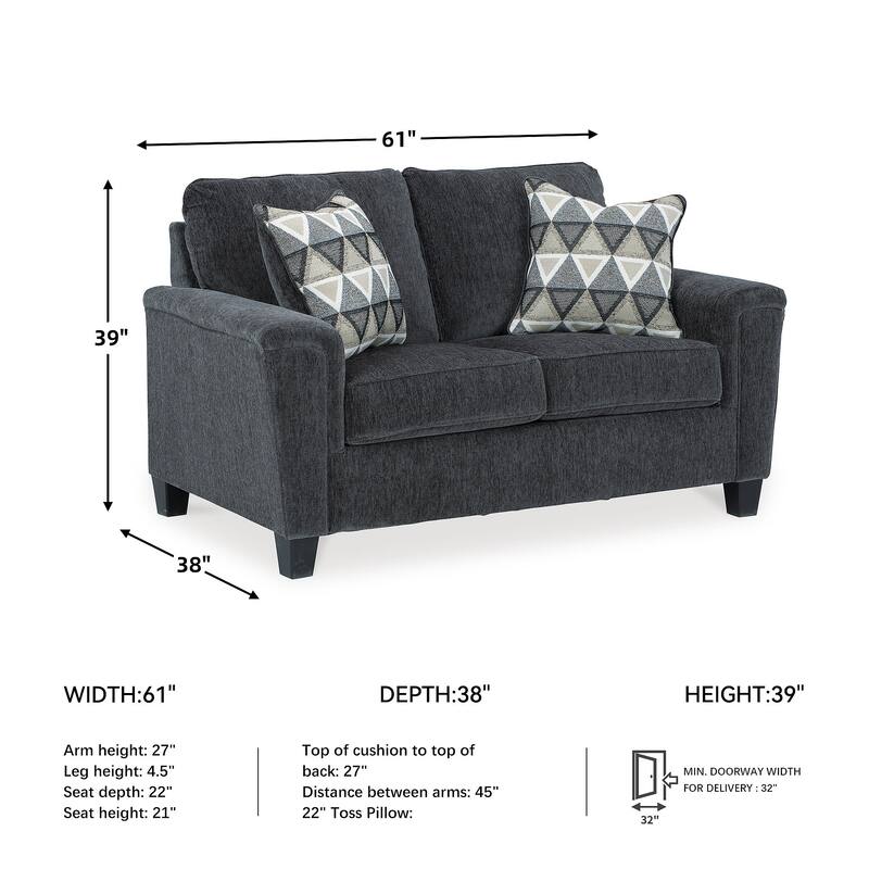 Signature Design by Ashley Abinger Loveseat - 61" W x 38" D x 39" H