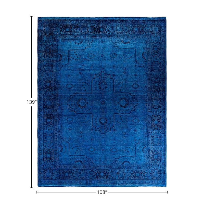 Vibrance, One-of-a-Kind Hand-Knotted Area Rug - Purple, 9' 0" x 11' 7" - 9' 0" x 11' 7"