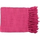 preview thumbnail 1 of 1, Livabliss Newport Knit Acrylic Throw (59" x 51") Magenta