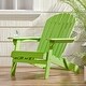 preview thumbnail 19 of 44, Malibu Outdoor Acacia Wood Adirondack Chair by Christopher Knight Home Light Green