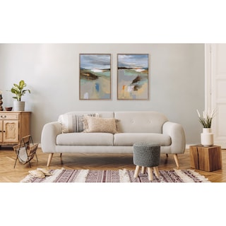 Sylvie Beaded Big Sur I and II Framed Canvas Set by Nikita Jariwala