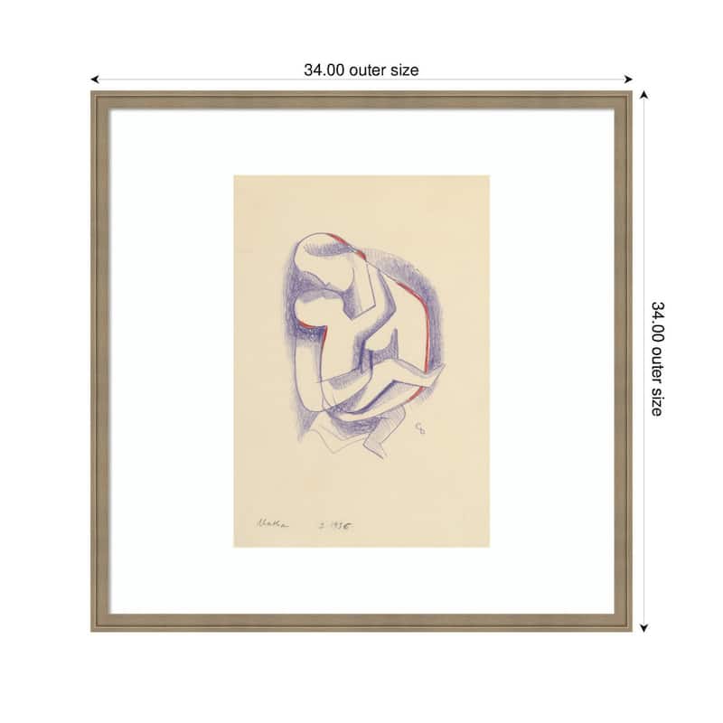 Kate and Laurel Mother 1936 Mikulas Galanda by Nostalgia Prints Framed Wall Art Print