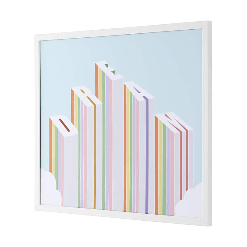 SAFAVIEH Rietie Rainbow Aspirations 20 x 16-inch Framed Wall Art