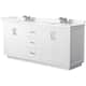 Option White / Giotto Quartz Top / Brushed Nickel