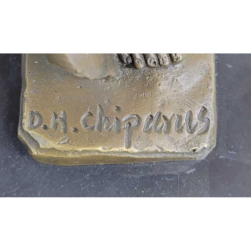 Turkish Dancer Art Deco Bronze Sculpture Statue By D.H. Chiparus On Marble Base