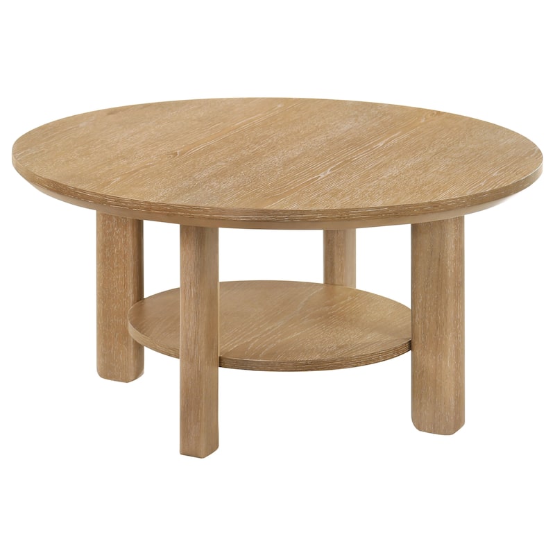 Ottowa 35-inch Round Wood Cocktail Coffee Table