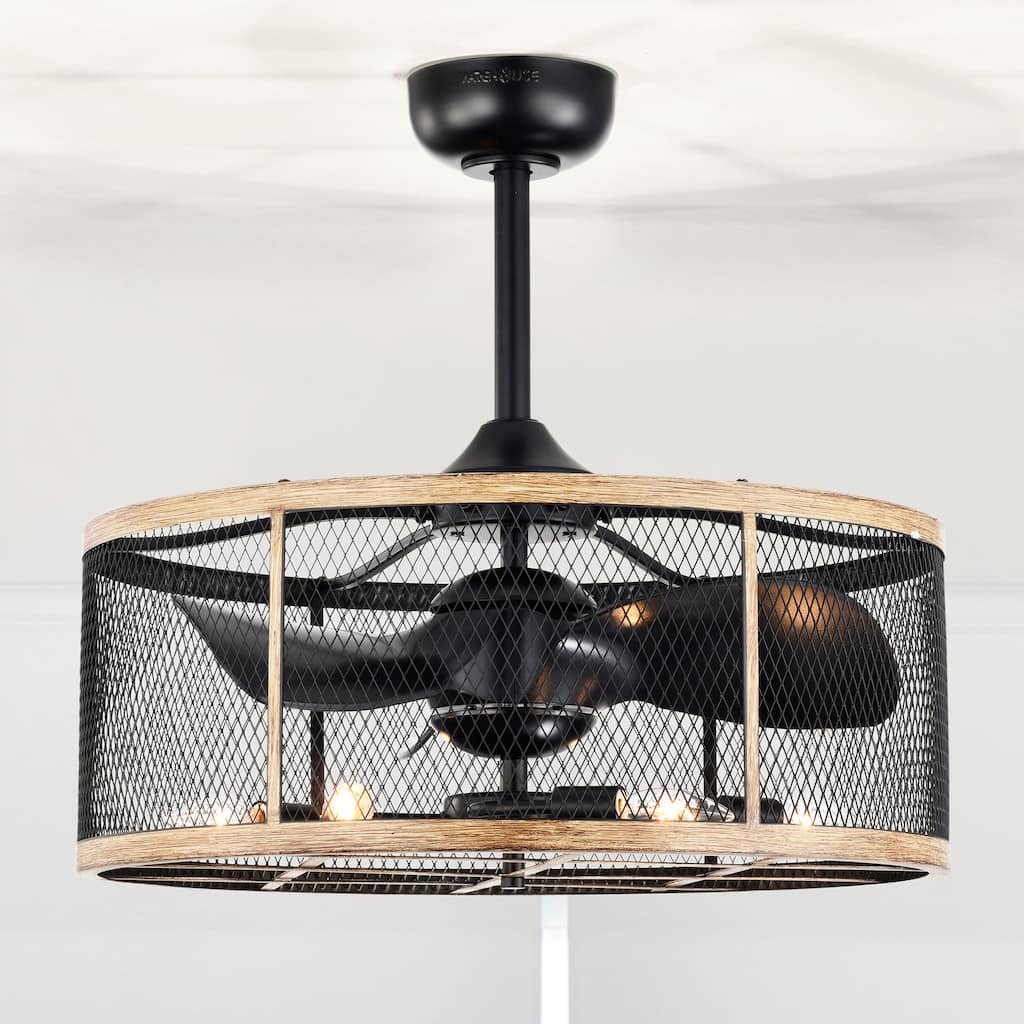 24-inch 6 Lights 3 Blades Lighted Ceiling Fan with Remote
