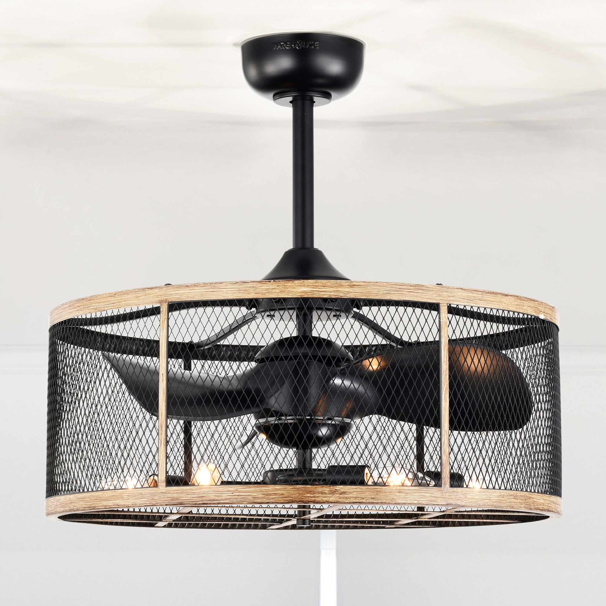Warehouse of Tiffany 24-inch 6 Lights 3 Blades Lighted Ceiling Fan with Remote