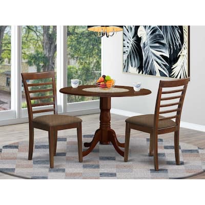 Kitchen Table Set with Chairs - Round Dining Table & 4 Chairs - Modern Style - Asian Hardwood