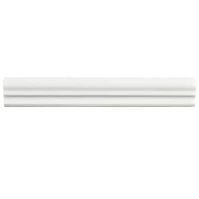 Merola Tile Blanco Brillo Zen 1-1/4" x 7-7/8" Ceramic Wall Trim - (1 Tile)