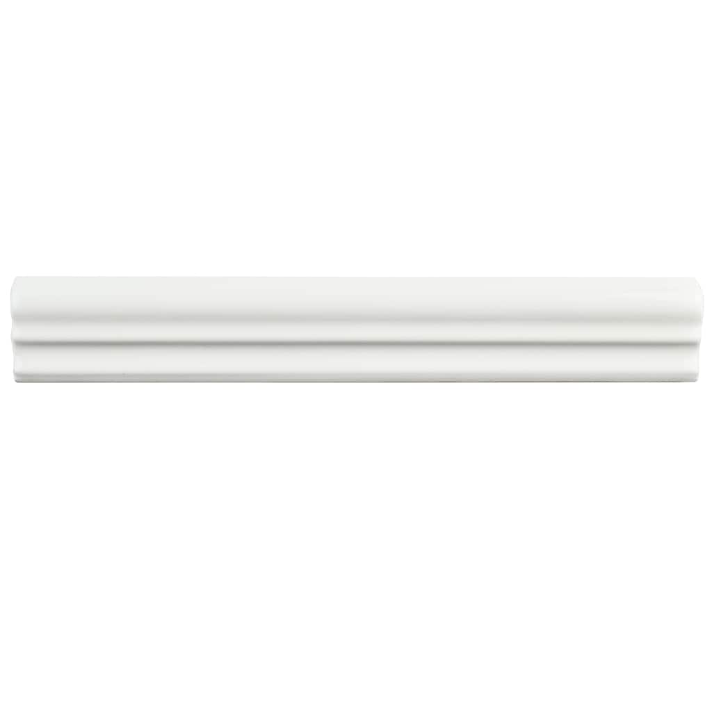 Merola Tile Blanco Brillo Zen 1-1/4" x 7-7/8" Ceramic Wall Trim - (1 Tile)