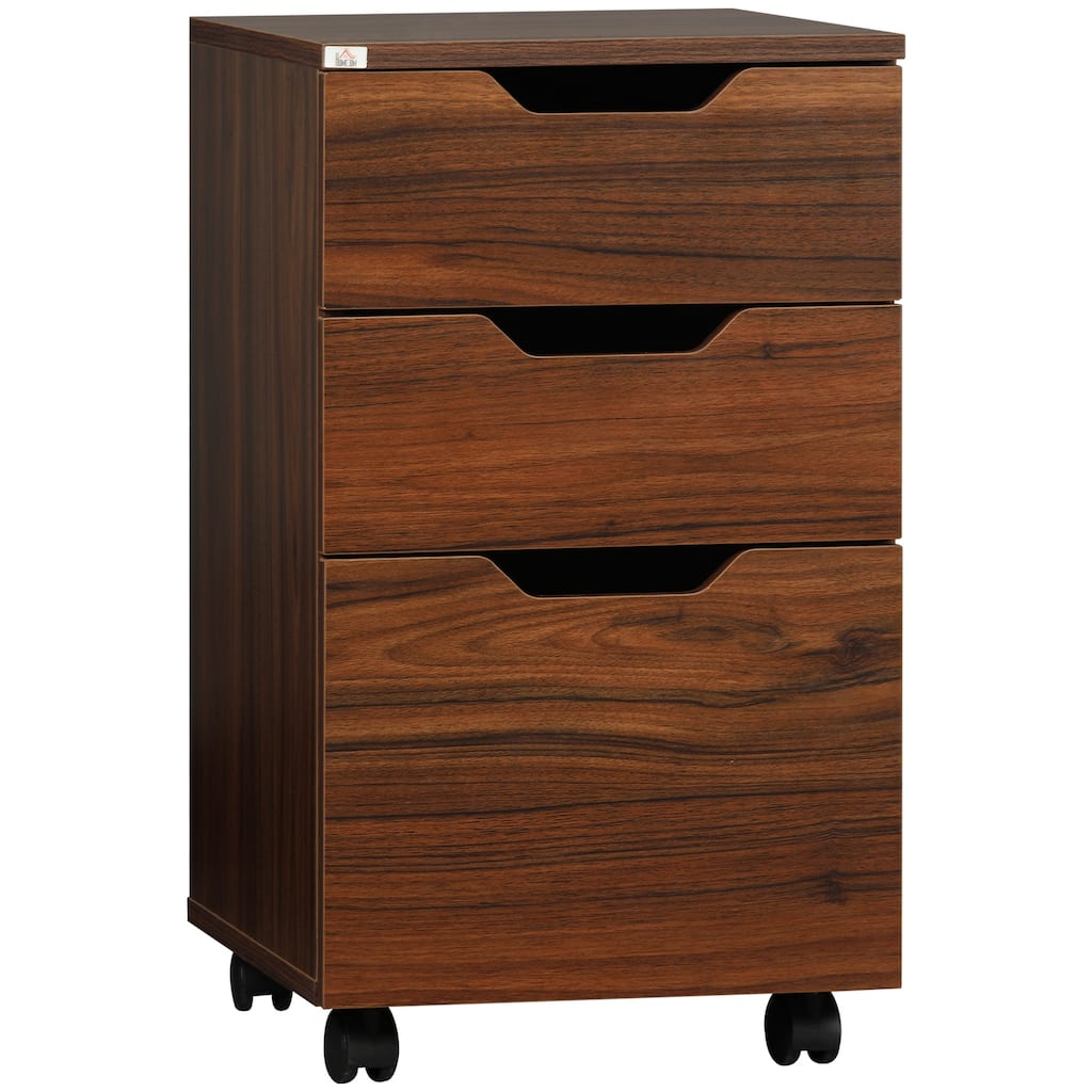 3 Drawer Office Storage Cabinet, Under Desk Cabinet with Wheels