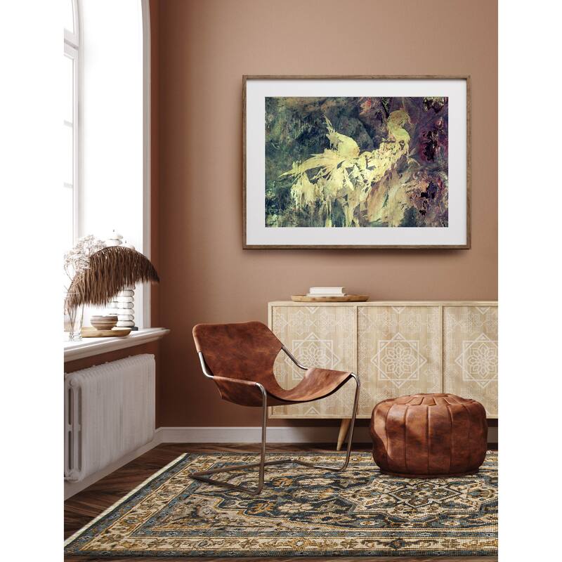 ECARPETGALLERY Hand-knotted Jules Serapi Navy Wool Rug - 5'0 x 8'1