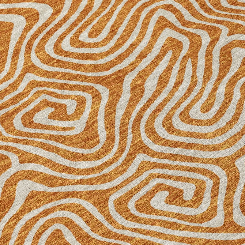 HomeRoots Abstract Transitional Rectangle Outdoor Rug