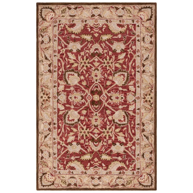 SAFAVIEH Handmade Antiquity Varvara Oriental Wool Rug - 2' x 3' - Red/Beige