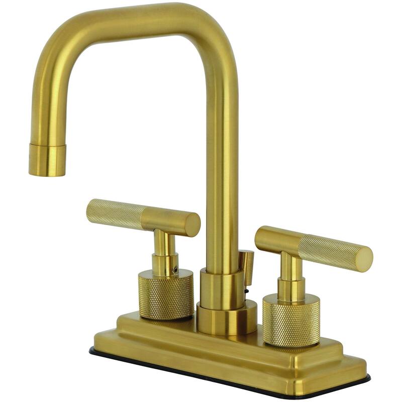 Kingston Brass KS664.KNL Convergent 1.2 GPM Centerset Bathroom Faucet - Brushed Brass