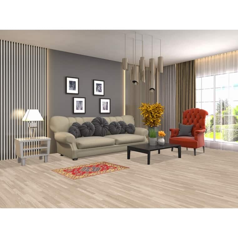 Geometric Red Kazak Oriental Accent Rug Hand-Knotted Wool Carpet - 2'0" x 3'0"