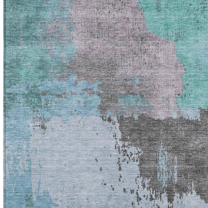 HomeRoots Abstract Transitional Rectangle Outdoor Rug