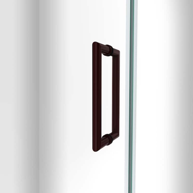DreamLine Unidoor-LS 47-48 in. W x 72 in. H Frameless Hinged Shower Door with L-Bar - 47" - 48" W - 47" - 48" W