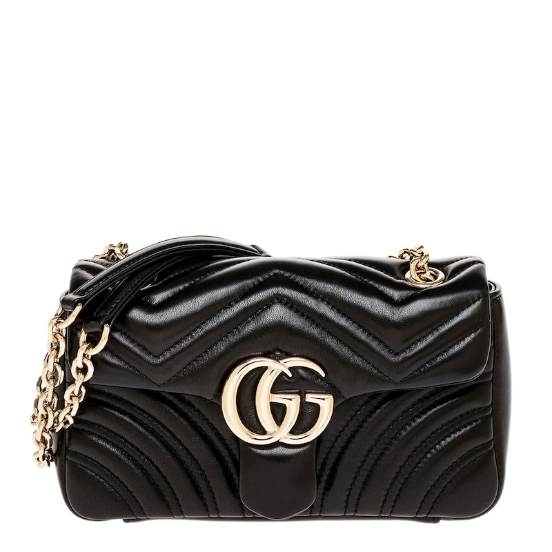 Gucci Small GG Marmont Shoulder Bag - Black