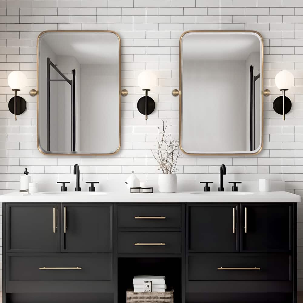 Orton Metal Wall Vanity Mirror with Adjustable Tilted Frame - 36*24