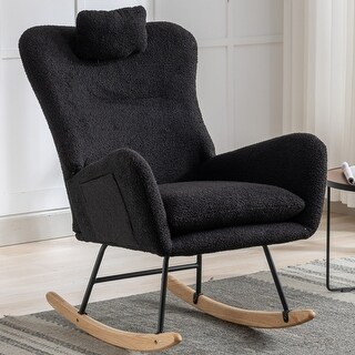 35.5 Inch Rocking Chair With Pocket - Bed Bath & Beyond - 41274998