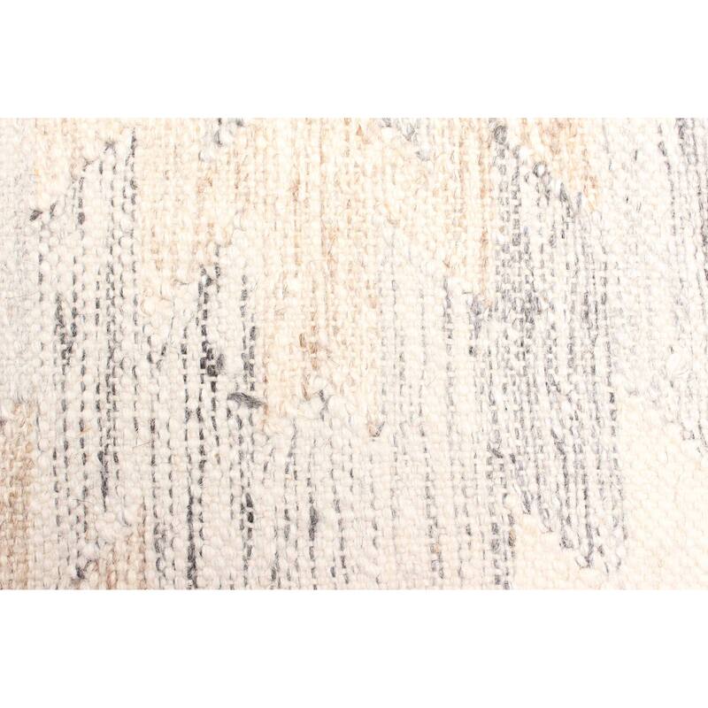 ECARPETGALLERY Flat-Weave Ankara FW Cream Wool Kilim - 5'1 x 8'0