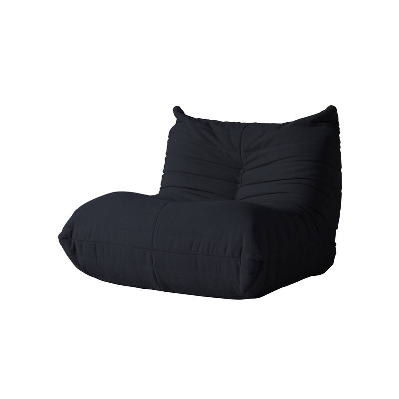 Fireside Chair Single Sofa Teddy Fabric Bean Bag Chair