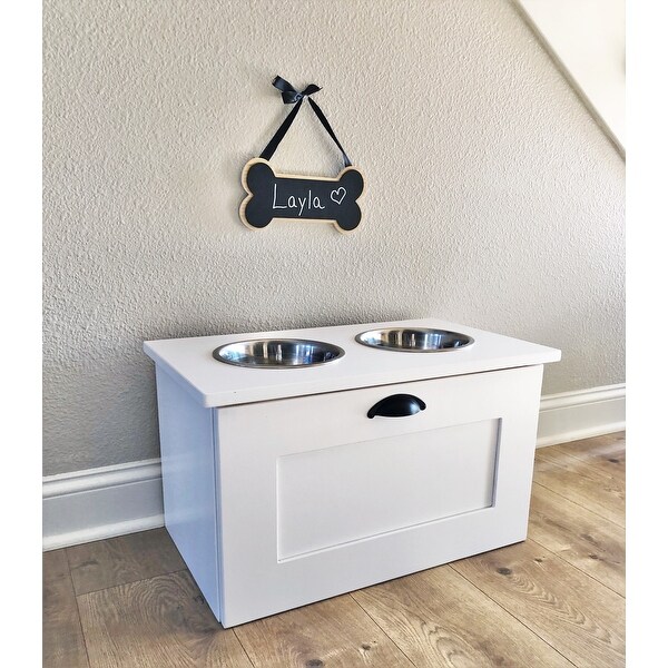 3 bowl dog top feeder with storage