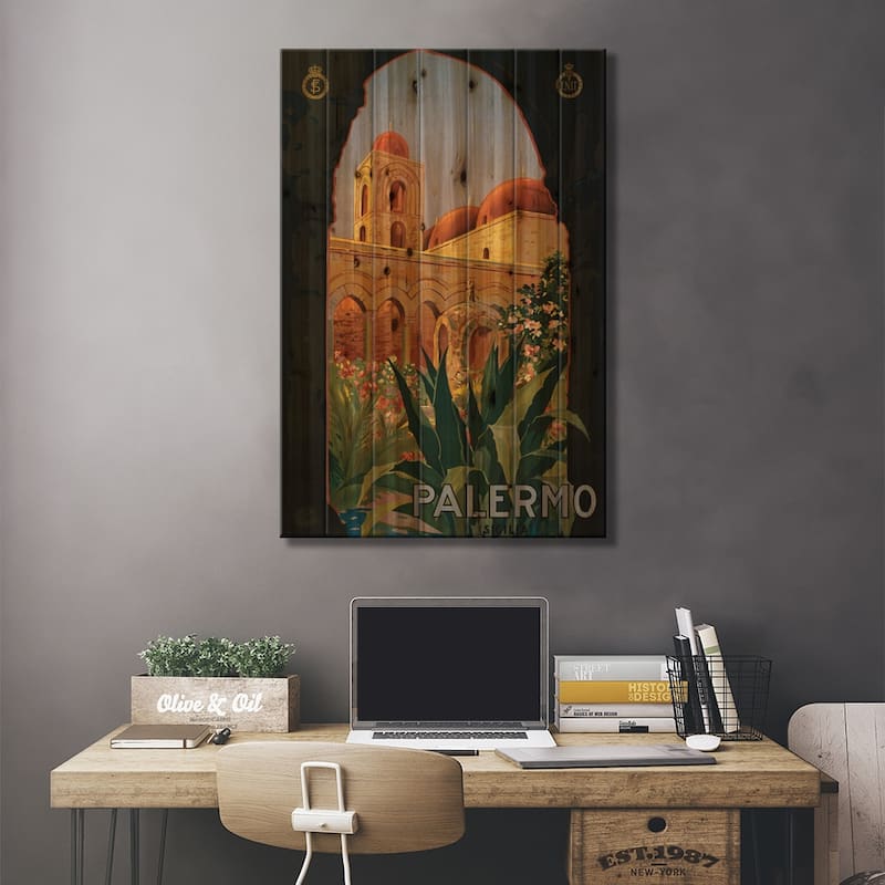 Palermo Travel Poster Print On Wood by Studio W - Multi-Color