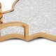 preview thumbnail 8 of 7, Allan Andrews Gold Leaf Scalloped Iron Tray with Antique Mirror - 27"W x 20"D