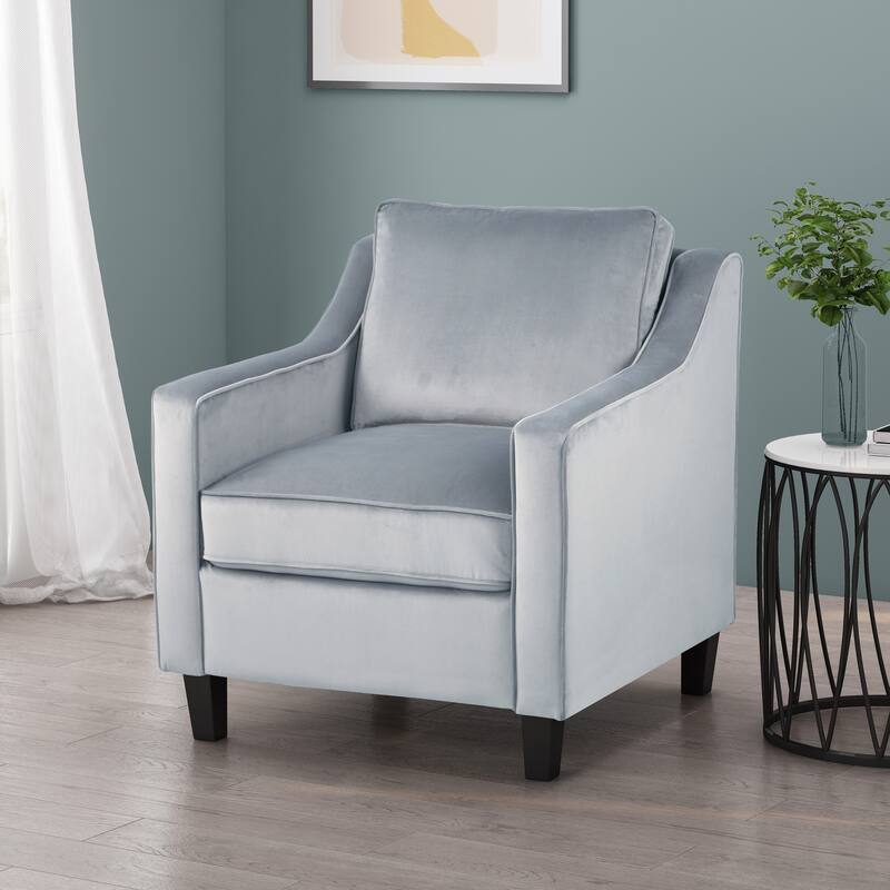 Milo Contemporary Velvet Club Chair by Christopher Knight Home - 30.75" W x 33.50" L x 33.75" H