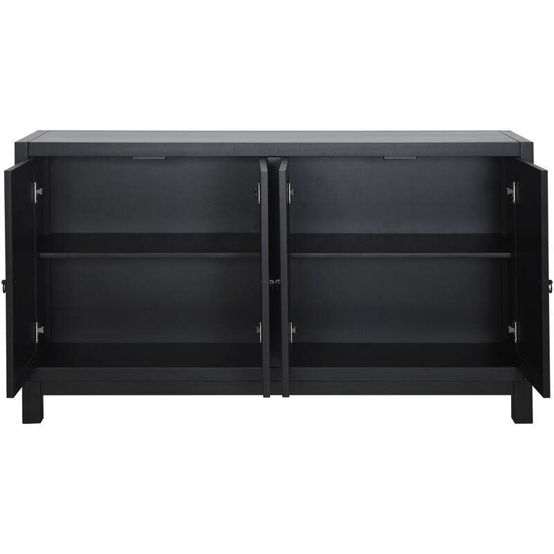 4 Door Buffet Cabinet Large Storage Space Sideboard Living Room Dining Room