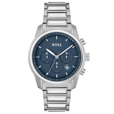 Hugo Boss Men's Trace Blue Dial Watch - 1514007 - 6 (36)
