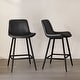 preview thumbnail 2 of 103, LUE BONA Modern Industrial Counter Stools Faux Leather Upholstered Counter Height Bar tools with Back