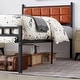 preview thumbnail 6 of 6, VECELO Faux Leather Tufted Kids Bed,Twin Size Bed Set of 2
