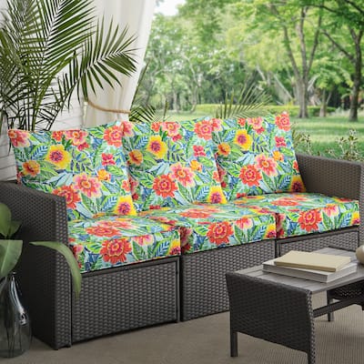 Sorra Home Pensacola Multi Outdoor/Indoor Deep Seating Pillow and Cushion Set 22.5in x 22.5in x 5in