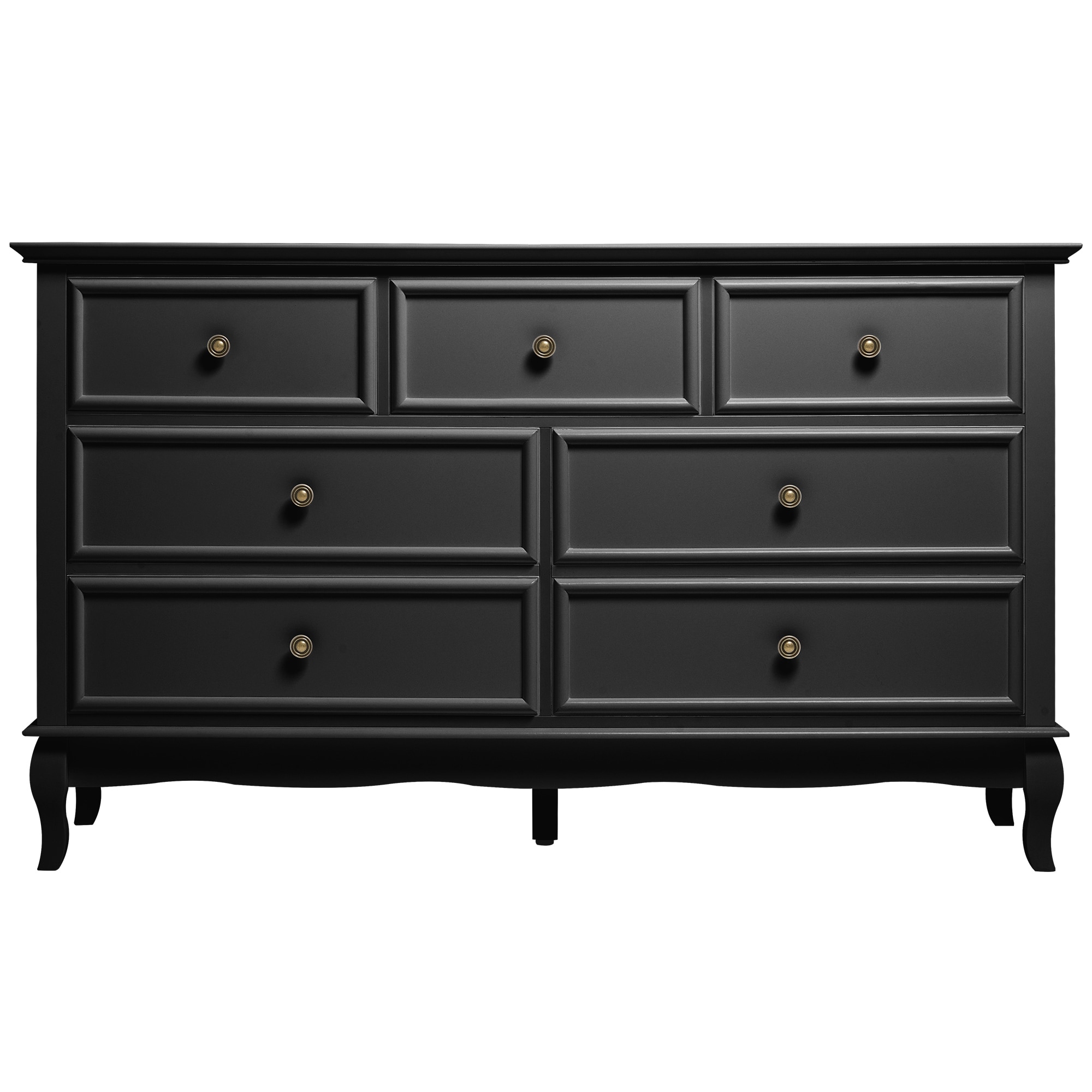 7 Drawer Dresser with Solid Wood Legs