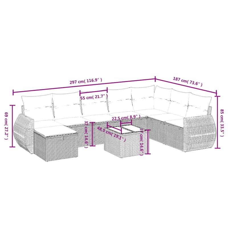 vidaXL Garden Sofa Set