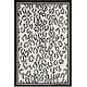 preview thumbnail 52 of 70, SAFAVIEH Handmade Chelsea Cayla Leopard French Country Wool Rug 1'8" x 2'6" - White/Black